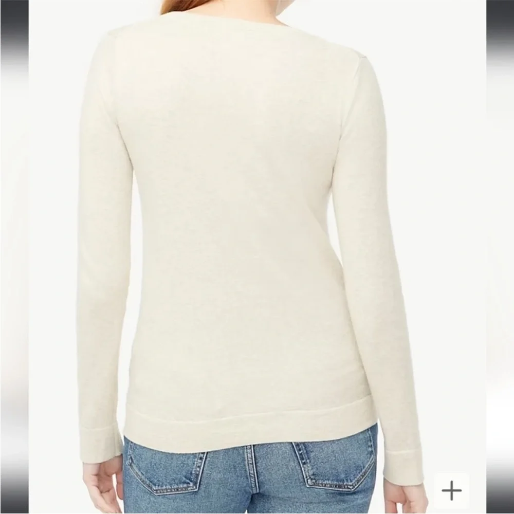 J. Crew Red Sequin Apple Teddie Crew Neck Sweater